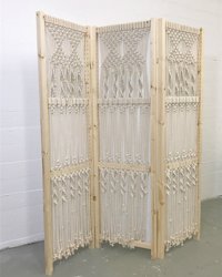 My French Twist Macrame Folding Screen